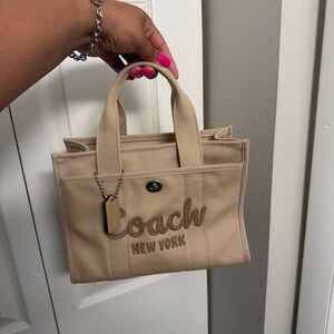 Coach Tan Canvas Tote Bag